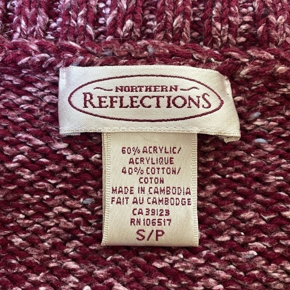 NORTHERN Reflections Quarter Zip Marled Knit Sweater - Picture 6 of 9